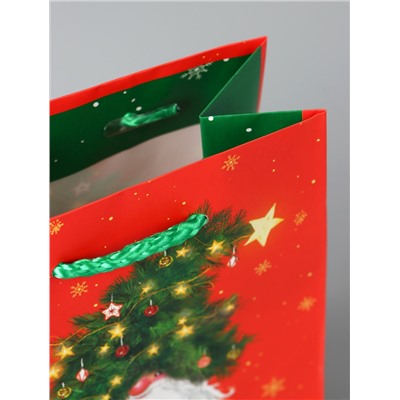 Пакет подарочный «Новогодний домовёнок», 11.5×14.5×6.5 см