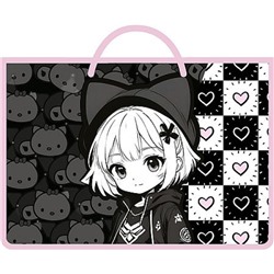 Папка пластиковая А4 на молнии с ручками (на шнурке) 33,5х23,5х5,5 см ПМ-А4-35 "ЭММИ 2026" Пчелка