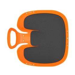 Санки-ледянки с мягкой сидушкой «Вираж», оранжевые, 39×37 см