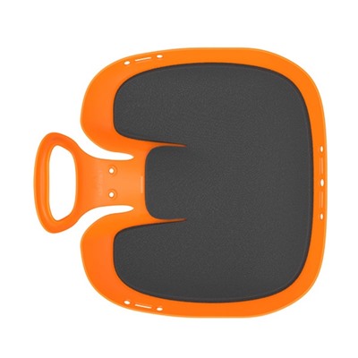 Санки-ледянки с мягкой сидушкой «Вираж», оранжевые, 39×37 см