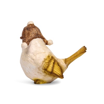 Фигурка полистоун «Воробей в шапке», 14×9×14 см