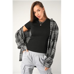 Женская футболка в рубчик Happyfox