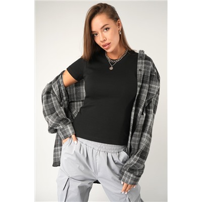 Женская футболка в рубчик Happyfox