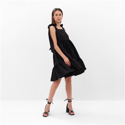 Сарафан женский с лентами MIST Summer time, чёрный, размер 48