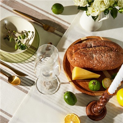 Дорожка на стол Этель Cloudy 40×146 см, лён 100%, плотность 210 г/м², белая