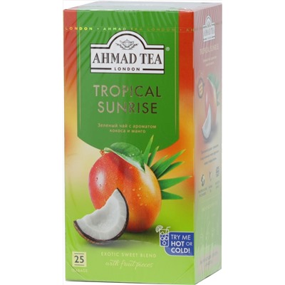 AHMAD TEA. Flavoured Collection. Tropical Sunrise карт.упаковка, 25 пак.