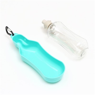 Поилка прогулочная фигурная, 500 мл, с мягким носиком, пластик, бирюзовая