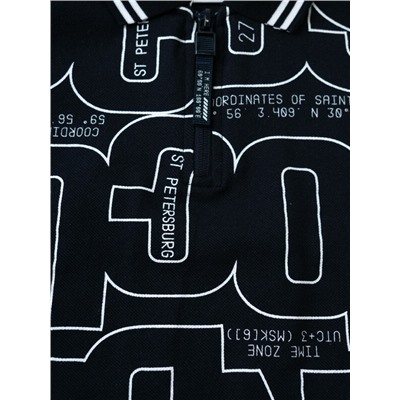 Комплект трикотажный для мальчиков: джемпер с воротником поло, шорты