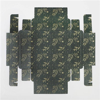 Коробка под 9 конфет новогодняя с ячейками «С Новым годом» 14.5×14.5×3.5 см