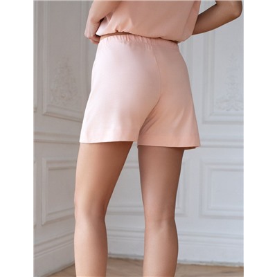 Короткие шорты с поясом на резинке из эластичного хлопка