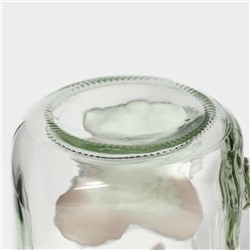 Банка с крышкой и трубочкой «Котик», 450 мл, 10×7.5×13 см