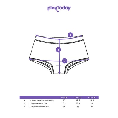 Трусы трикотажные для девочек, 2 шт в комплекте