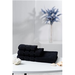 14418 Комплект полотенец 3 шт 350 грМ2 30*60; 50*80; 70*130 (Черный)
