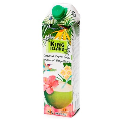 Кокосовая вода 100% King Island (без сахара) 1 л Акция