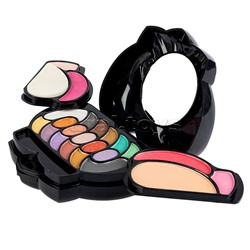Набор детской декор. косметики Bondibon Eva Moda, BOX 16,5х12,5х4,5 см; тени для век-17шт.(12,48г), блеск для губ-6шт.(4г), румяна-4шт.(5,28г), пудра-1шт.(3,68г), тушь-2шт.(3,2г), аппликатор-3шт., пуховка-1шт., зеркало-1шт.,