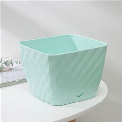 Горшок для цветов с поддоном «Классика», 2 л, пластиковый, цвет мятный