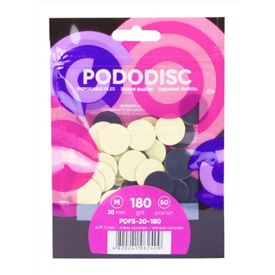 Staleks (Сталекс) Сменные файлы на мягкой основе для педикюрного диска / Pododisk M, 180 грит 17990