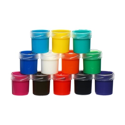 Краска по ткани, набор 12 цветов × 20 мл, морозостойкая, акриловая на водной основе, Calligrata