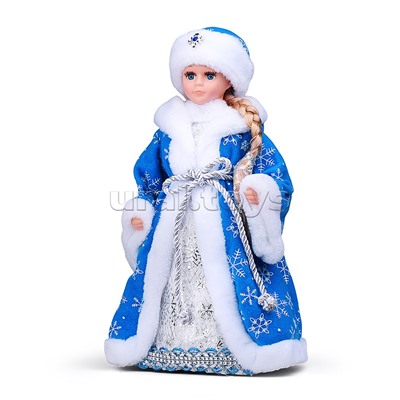 Сувенир "Внучка Деда Мороза" в голубой шубе со снежинками, 40см