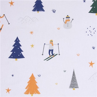 Постельное бельё 1.5-спальное «Этель» Happy skiers, бязь