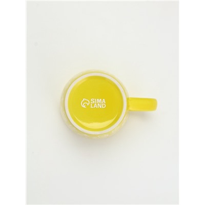 Кружка чайная новогодняя «Новый год», жёлтая, 370 мл