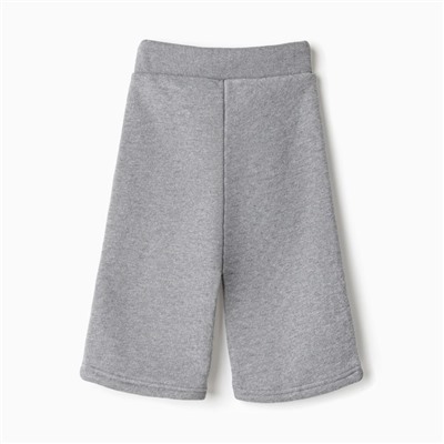 Брюки с начёсом для девочки, рост 98 см, тёмно-серые