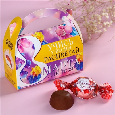 Шоколадные конфеты в сумочке «Учись у весны», 150 г
