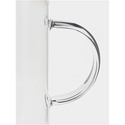 Кувшин для воды Magistro «Богема», 1.7 л, 10×27.5 см, с металлической крышкой, стекло, прозрачный, серебристая крышка