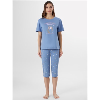 КОМПЛЕКТ ЖЕНСКИЙ (ФУТБОЛКА, БРИДЖИ) 592370