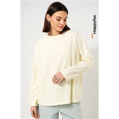 Женский лонгслив оверсайз Happyfox