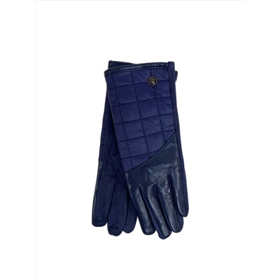 Комбинированные женские перчатки, цвет синий
