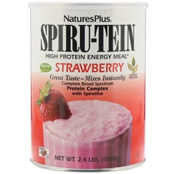 Nature's Plus, Spiru-Tein, энергетический продукт с высоким содержанием белка, со вкусом клубники, 2,4 фунта (1088 г)