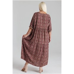 Платье штапель  5872/121/Коричневый