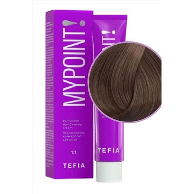 TEFIA Mypoint 7.81 Гель-краска для волос тон в тон / Блондин коричнево-пепельный, безаммиачная, 60 мл KRISTALLER, 1112380