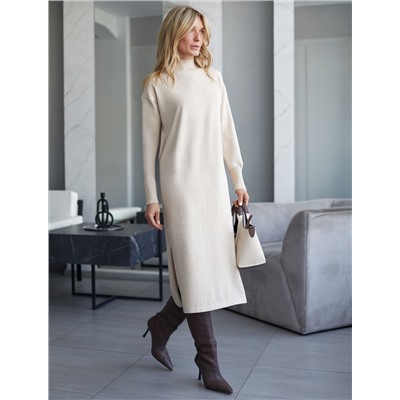 Платье тонкой вязки из хлопка с нейлоном