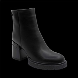 Ботинки из натуральной кожи на меху РМ-093-1 черные