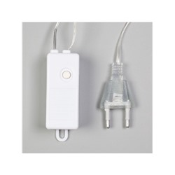 Гирлянда «Нить» 3 м с насадками «Лампочки сердца», IP20, прозрачная нить, 80 LED, свечение мульти, 8 режимов, 220 В