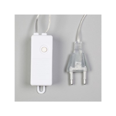 Гирлянда «Нить» 3 м с насадками «Лампочки кристалл», IP20, прозрачная нить, 80 LED, свечение синее, 8 режимов, 220 В