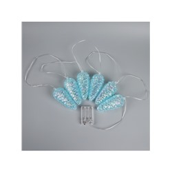 Гирлянда «Нить-грозди» 230 см, нить прозрачная, «Шишки», 30 LED, 4.5 В, батарейки ААх3 (нет в комплекте), свечение тёплое белое