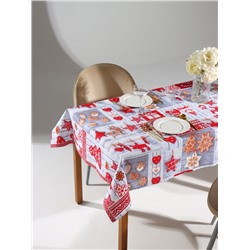 Скатерть новогодняя рогожка DomoVita Чудеса 110×150 см, рогожка 170 г/м², хл100%
