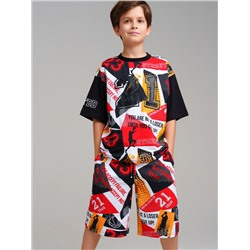 Комплект трикотажный для мальчиков: фуфайка (футболка), шорты