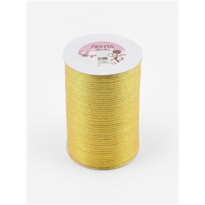 Лента парчовая, 6 мм, 500±1 м, цвет золотой