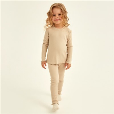 Пижама детская SL HOME, размер 32 (110-116 см), бежевая