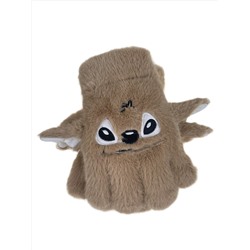 Тёплые подростковые перчатки, цвет коричневый