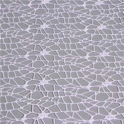 Упаковка для цветов «Паутинка с глиттером» белая 48 см × 4.5 м