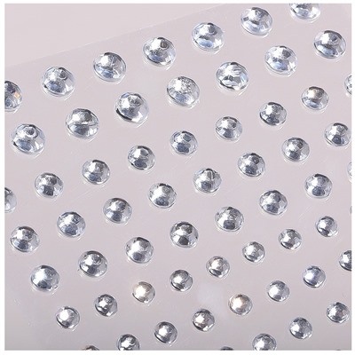 Стразы самоклеящиеся для лица, тела и волос. 165 штук, 4 размера.