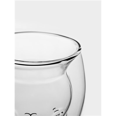 Стакан с двойными стенкам Доляна «Феликс», 250 мл, 9.3×9 см, стекло, прозрачный