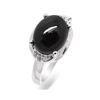 Кольцо из серебра гранат, Кабстон