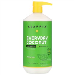 Alaffia, Everyday Coconut, Body Lotion, Normal to Dry Skin, Coconut Lime, 32 fl oz (950 ml)