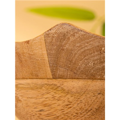 УЦЕНКА Салатник «Желтые и синие цветы» дерево манго 20×20×8 см